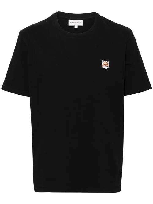 Black cotton soft jersey t-shirt Maison Kitsuné | LM00104KJ0008P199